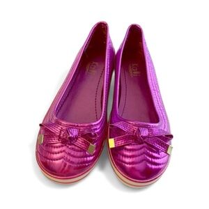 Kalli Purple Bow Flat Shoes Size 5 NWOT